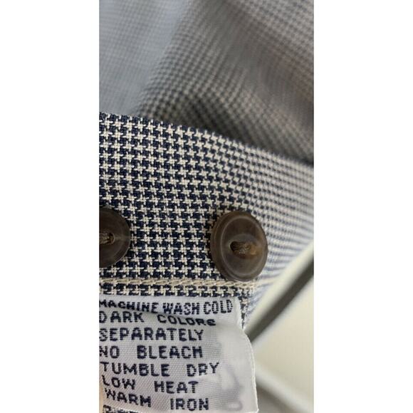 Men’s Polo Chaps Ralph Lauren  Blue Button Up Shirt Size 15.5 34-35 Old Money - Picture 7 of 7